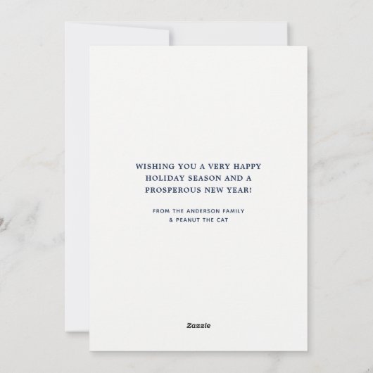 Festliche Frohe Weihnachten Niedlicher Black Cat K (Rückseite)