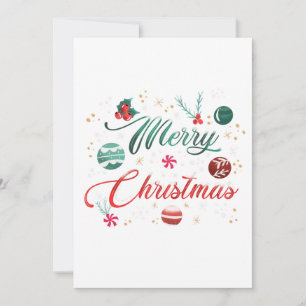 Festliche Frohe Weihnachten-Typografie mit Ornamen Einladung