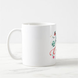 Festliche Frohe Weihnachten-Typografie mit Ornamen Kaffeetasse