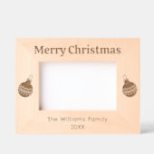 Festliche Frohe Weihnachtsschmuck Foto Laser Geätzte Rahmen (Vorderseite)