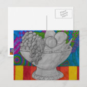 Festliche Fruchtschale Postkarte (Vorne/Hinten)