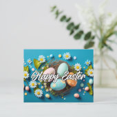Festliche Frühjahrskollage Postkarte (Stehend Vorderseite)