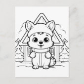 Festliche Fuchsfarben Postkarte (Vorderseite)