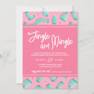 Festliche Fun Pink Jingle Feiertage Feiertagskarte