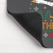 Festliche Gans auf freiem Fuß Lustiger Gingerbread Mousepad (Ecke)