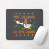 Festliche Gans auf freiem Fuß Lustiger Gingerbread Mousepad (Mit Mouse)