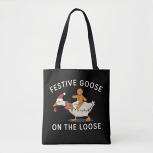 Festliche Gans auf freiem Fuß Weihnachtslebkuchen  Tasche