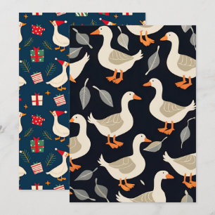 Festliche Gans Weihnachten – Lustiges Feiertags-Ga