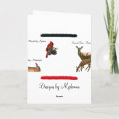 Festliche Geburt Christisszene Feiertagskarte (Rückseite)