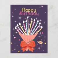 Festliche Geburtstagsfeier Bouquet Candles Celebra