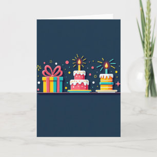 Festliche Geburtstagsgeschenkkarte Karte