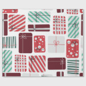 Festliche Geschenkboxen Nahtloses Muster Geschenkpapier (Flach)