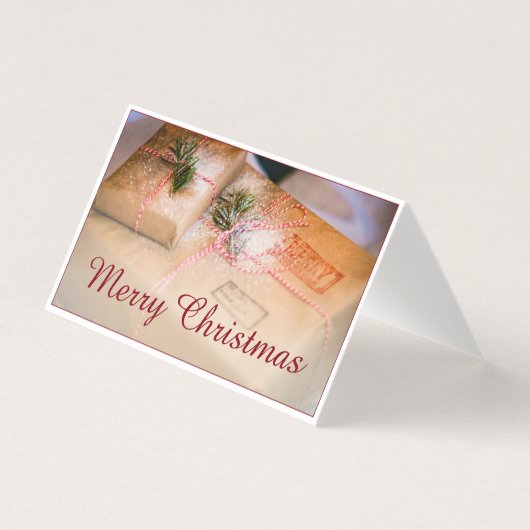 Festliche Geschenke als Weihnachtsmotiv (Vorderseite)