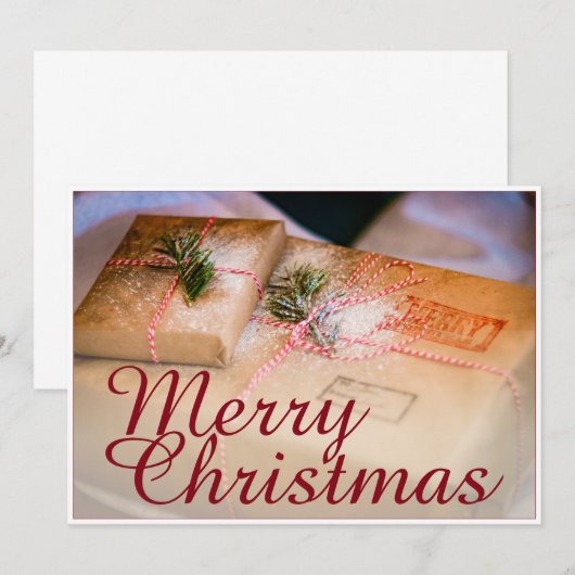 Festliche Geschenke als Weihnachtsmotiv (Vorne/Hinten)