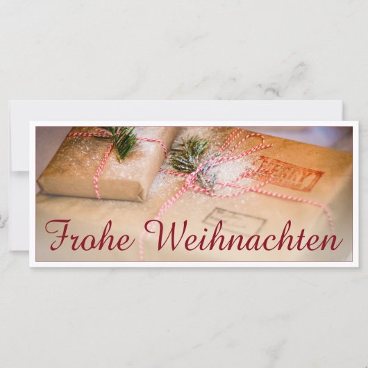 Festliche Geschenke als Weihnachtsmotiv (Vorderseite)