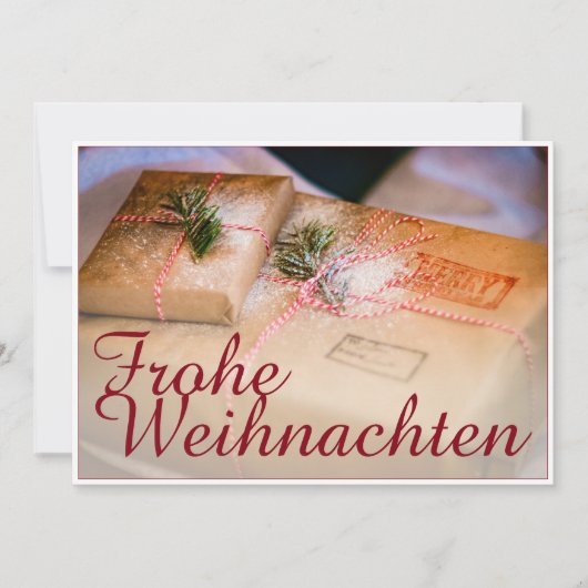 Festliche Geschenke als Weihnachtsmotiv (Vorderseite)