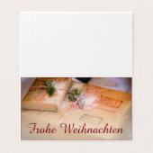 Festliche Geschenke als Weihnachtsmotiv (Außenseite Aufgefaltet)