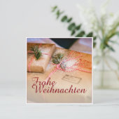Festliche Geschenke als Weihnachtsmotiv (Stehend Vorderseite)