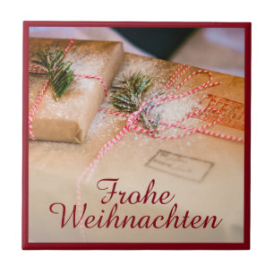 Festliche Geschenke als Weihnachtsmotiv Fliese