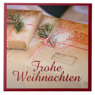 Festliche Geschenke als Weihnachtsmotiv Fliese