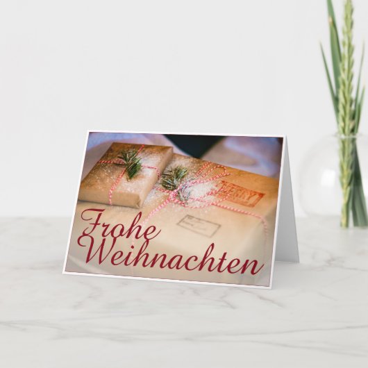 Festliche Geschenke als Weihnachtsmotiv Karte (Vorderseite)