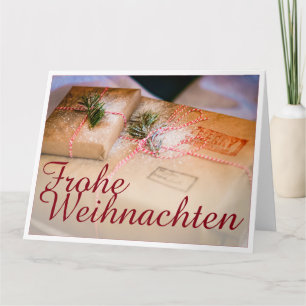 Festliche Geschenke als Weihnachtsmotiv Karte