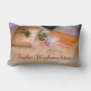 Festliche Geschenke als Weihnachtsmotiv Lendenkissen