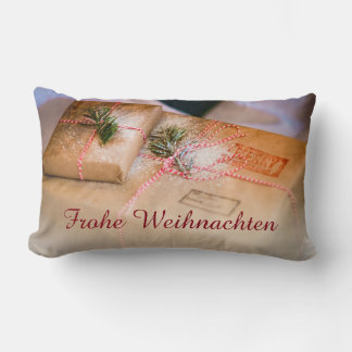 Festliche Geschenke als Weihnachtsmotiv Lendenkissen