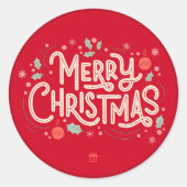 Festliche Geschenkkleber Runder Aufkleber (Vorderseite)