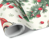 Festliche Geschenkpapiergestaltung für Feiertage Geschenkpapier (Rolleneckpunkt)