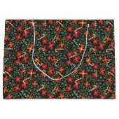 Festliche Geschenktasche mit Blumen und Bonbons Große Geschenktüte (Vorderseite)