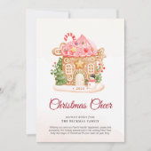 Festliche Gingerbrett Weihnachtskarte des Hauses Feiertagskarte (Vorderseite)