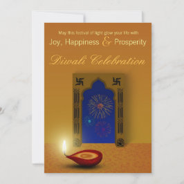 Festliche glückliche Diwali Feuerwerke - Einladung