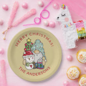 Festliche Gnome Snowman Weihnachten Pappteller (Party)