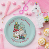 Festliche Gnome Snowman Weihnachtsscheibe Pappteller (Party)