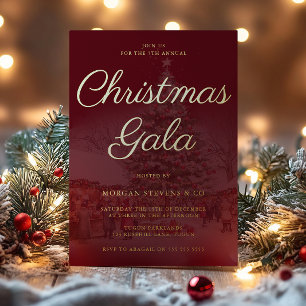 Festliche Goldfolie Unternehmens-Weihnachtsgala-Pa Folieneinladung