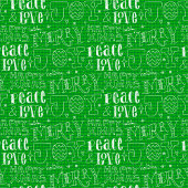 Festliche grüne Decke mit Weihnachtsschrift