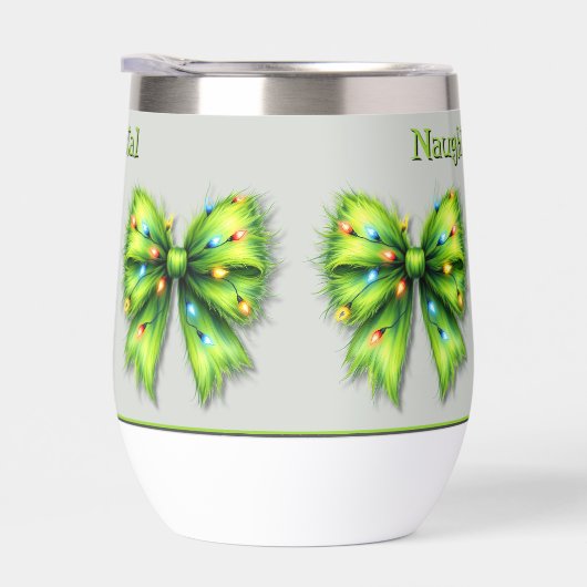 Festliche grüne Furry Bow-Lights naughty oder Nice (Rechts)