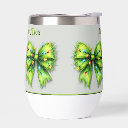 Festliche grüne Furry Bow-Lights naughty oder Nice (Links)