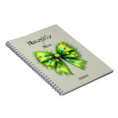 Festliche grüne Furry Bow-Lights naughty oder Nice Notizblock (Rechte Seite)