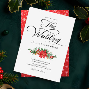 Festliche Grüne Minimale Weihnachtskrippe Hochzeit Einladung