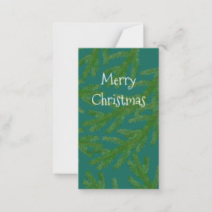 Festliche grüne Tannenbaumzweige Weihnachten Mitteilungskarte