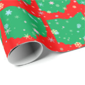 Festliche grüne und rote Karte von Geschenkpapier (Rolleneckpunkt)