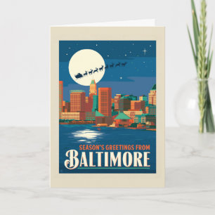 Festliche Grüße aus Baltimore Karte