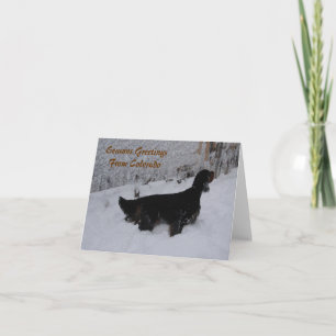 Festliche Grüße aus Colorado Gordon Setter Karte
