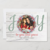 Festliche Grüße Freude Foto Weihnachtskarte Feiertagskarte (Vorderseite)