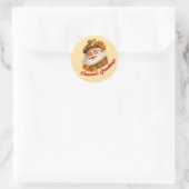 Festliche Grüße - Herbstmann Runder Aufkleber (Tasche)