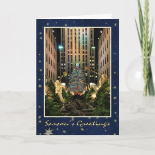 Festliche Grüße: Rock Center, Blausternhimmel Feiertagskarte