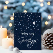 Festliche Grüße — Sternennacht-Weihnachtskarte
