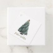 Festliche Grüße. Weihnachtsbaum-Design Geschenkanhänger (Beispiel)